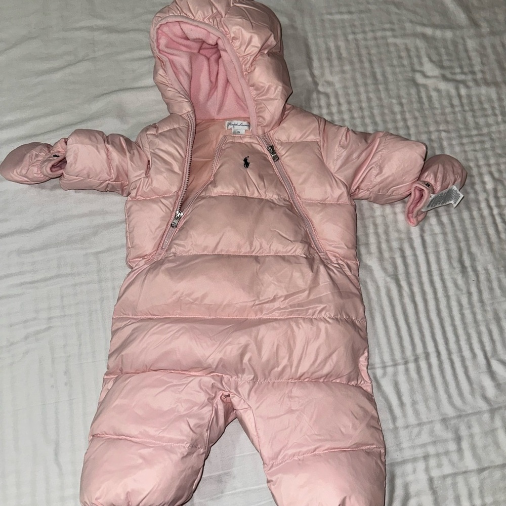 Ralph Lauren Pink Kids One Piece Footie